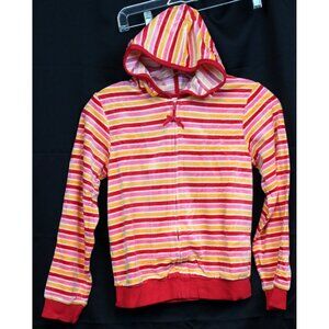 NWT 2005 Gymboree Sugar & Spice Velour Hoodie Jacket Stripes Zip up sz 7 Pink